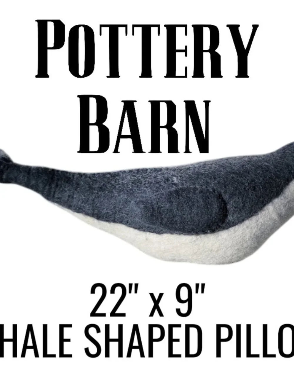 Pottery Barn Wally the Whale Pillow 22